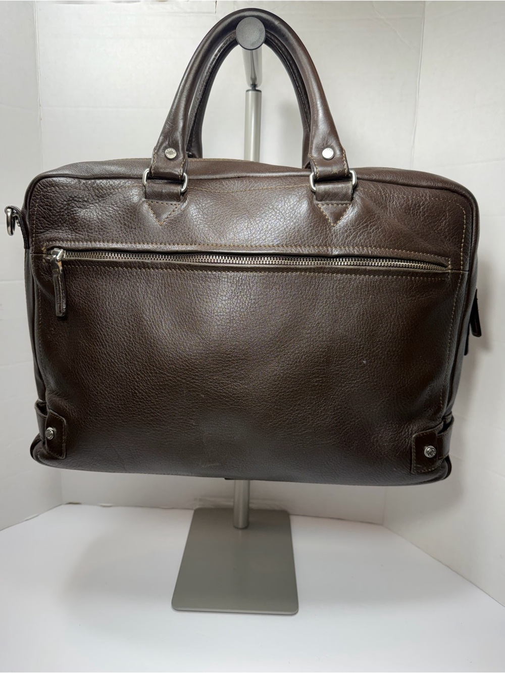 PICARD Men's Dark Brown Leather Briefcase Bag premium leder made in Germany $699